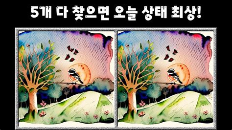 틀린 그림 찾기 치매 예방 고 난이도 두뇌 훈련 기억력 관찰력 향상 프로젝트 다른 그림 찾기 E169 YouTube