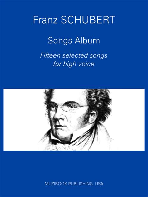 Schubert Songs Album 15 Selected Songs High Voice And Piano Franz