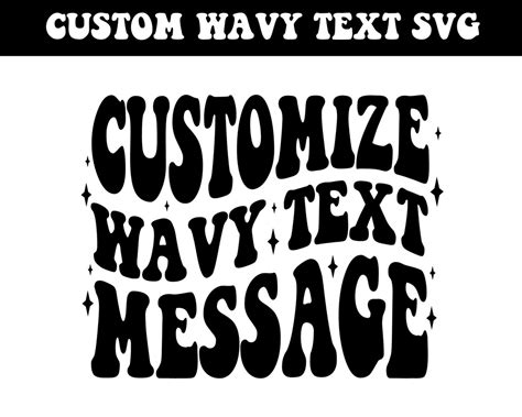 Custom Wavy Text Svg Custom Wavy Stacked Svg Custom Wavy Letters Svg