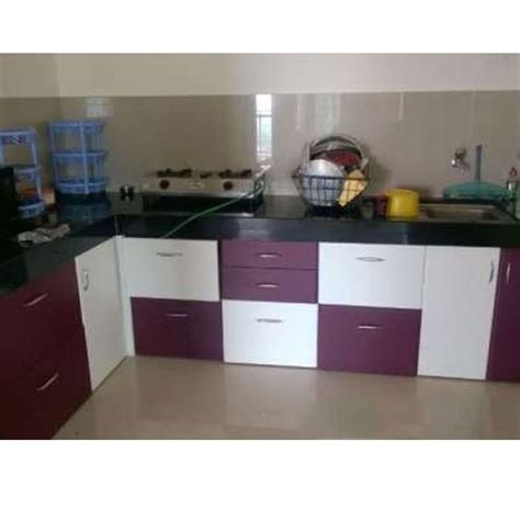 PVC L Shape Modular Kitchen Kitchen Cabinets At Rs 230 Square Feet In