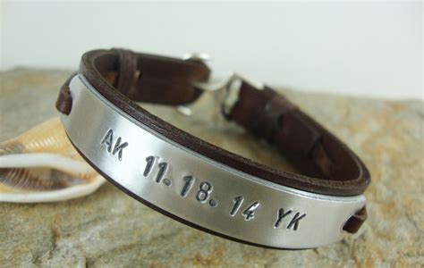 Personalized Couples Leather Bracelets Couple Bracelet Set Etsy