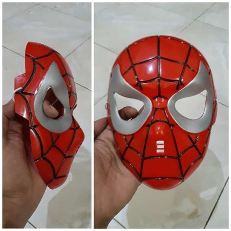 Jual Mainan Topeng Spiderman Merah Edukatif Cosplay Mask Anak Edukasi