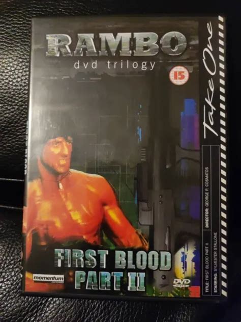 RAMBO FIRST Blood Part II DVD Sylvester Stallone très bon état