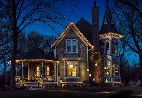 Victorian house at night stock photo. Image of halloween - 3712066