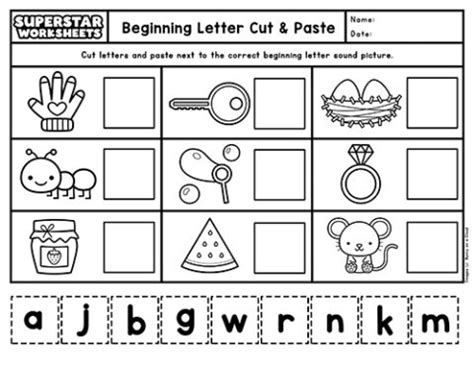 Beginning Sounds Worksheets Superstar Worksheets