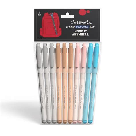 Classmate Hook Ball Pen Blue Pack Of 10