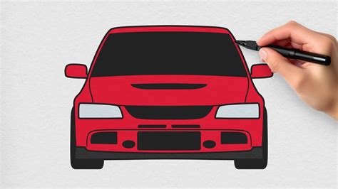 How To Draw A Mitsubishi Lancer Evo Step By Step Evolution Ix Car