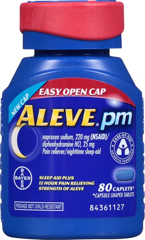 Amazon Aleve PM Easy Open Cap Caplets 80 Count