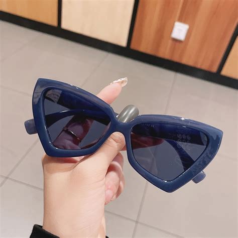 Jual Sunglasses Kacamata Model Korea Retro Cat Eye Segitiga Kucing