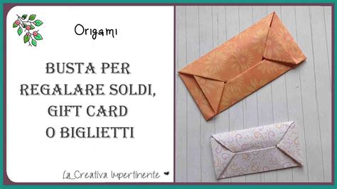 Come Realizzare Una Busta Per Gift Card O Soldi Con L Origami YouTube