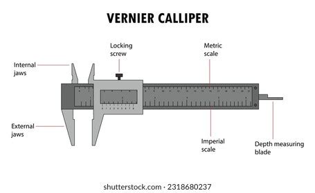 Diagram Vernier Caliper Lab Tool Stock Vector (Royalty Free) 2318680237 ...