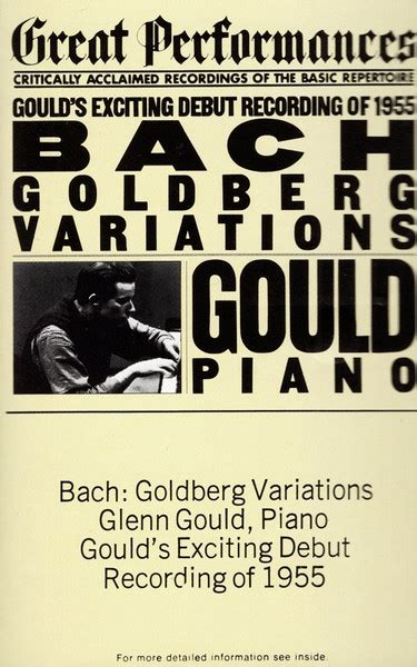 Bach Glenn Gould Goldberg Variations Cassette Discogs