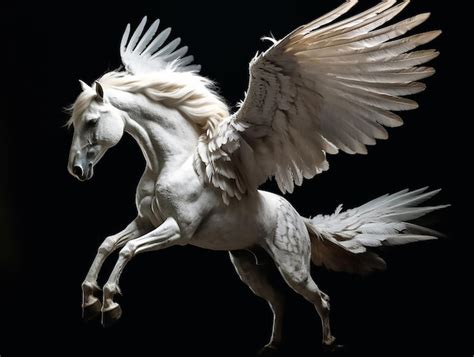 Premium AI Image | Highly realistic Pegasus wings up studio lighting