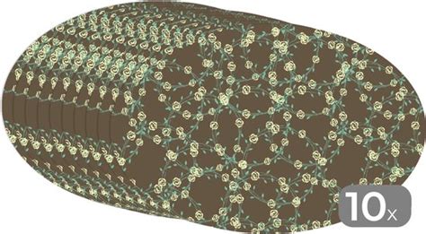 Placemats Ovaal Onderleggers Ovale Placemats Bloemen Bohemian