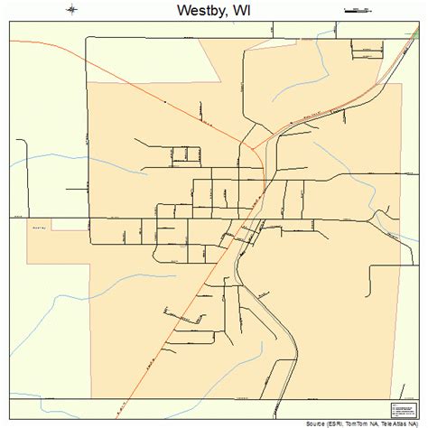 Westby Wisconsin Street Map 5585475