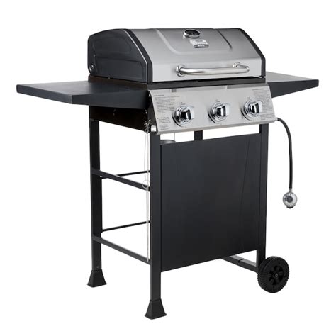 Master Forge Black And Silverporcelain And Stainless Steel 3 Burner Liquid Propane Gas Grill In