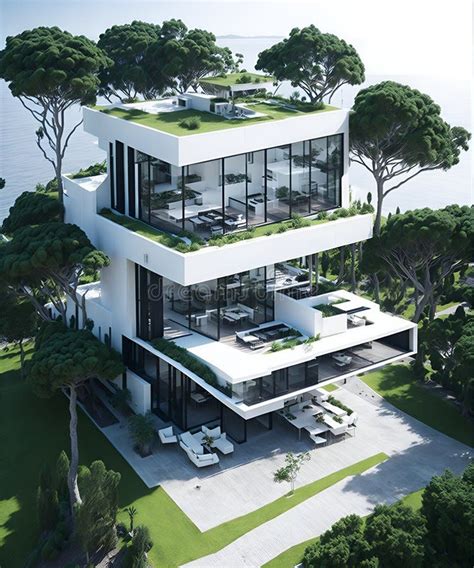 Ai Generated Beautiful Two Story House Captured From An Aerial View