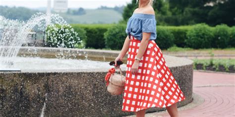 RED CHECKERED SKIRT | Glitz a beautiful life