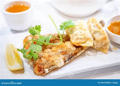 Delicious Dim Sum Famous Cantonese Food In Asia Fried Fish And