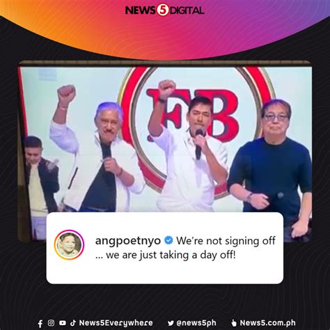 News On Twitter We Are Just Taking A Day Off Ito Ang Naging