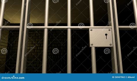 Jail Cell Door Locked Front Stock Photography - Image: 26947962