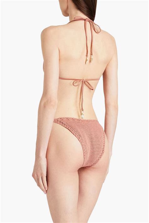 Zimmermann Verzierter Triangel Bikini Aus Geh Kelter Biobaumwolle The