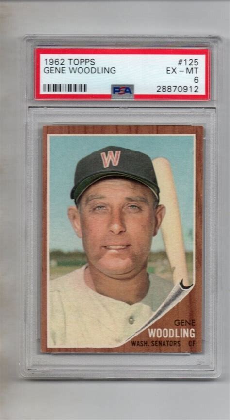 Psa Gene Woodling Washington Senators Topps Card Ebay