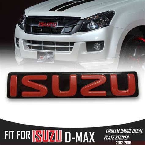 Front Grill Black Red Logo Isuzu Emblem Isuzu Dmax D Max Pickup Mu X