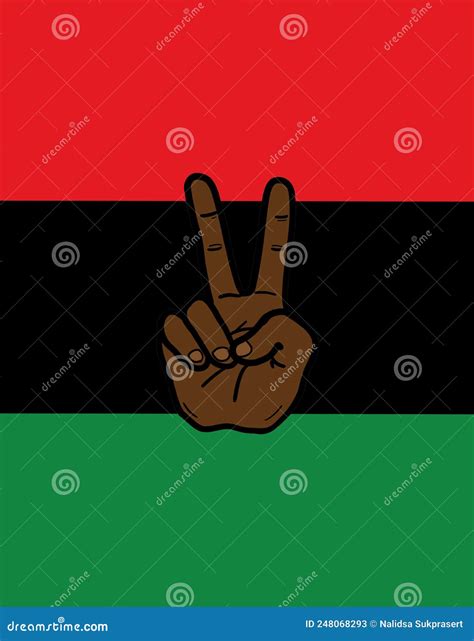 Pan African Flag Juneteenth Black Freedom Liberation Stock Illustration