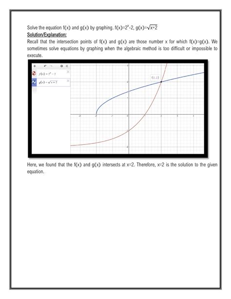 Solved Solve The Equation F X G X By Graphing Fx2x 2 Gx X 2 Course Hero