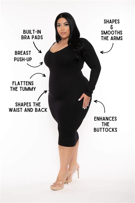 Plus Size Little Black Snatched Dress Black Curvy Sense