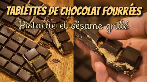 Tablettes De Chocolat Fourr Es La Pistache Et Au S Same Grill Youtube