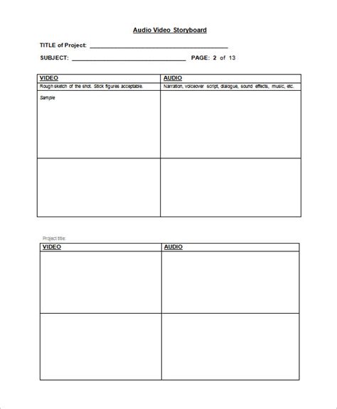 21+ Free Storyboard Templates - Word Excel Formats