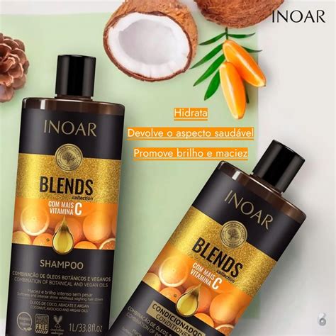 Inoar Kit Shampoo E Condicionador Blends Vitamina C L Inoar Clube