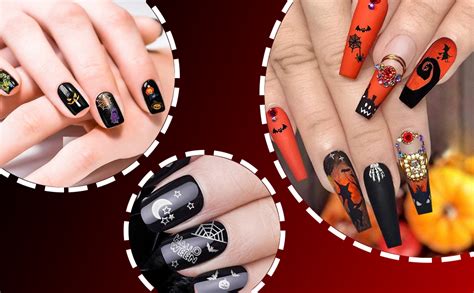 Ebanku 15 Sheets Halloween Nail Art Stickers Decals 3d Laser Self