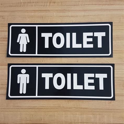 Jual Sign Label Sticker K Rambu Toilet Pria Atau Wanita Ukuran X Cm