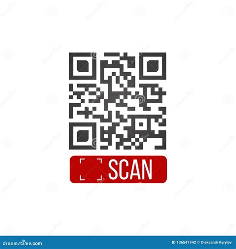 Qr Code Button Application With Scan Me Sign Icon Template App For Web