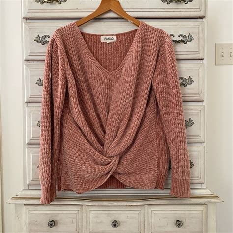 Vici Sweaters Chenille Twist Front Sweater Poshmark