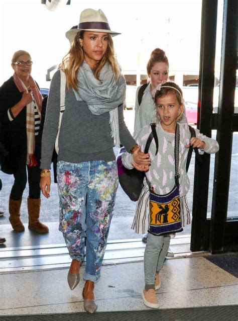 Jessica Alba With Her Family at LAX Airport, December 2015 – celebsla.com