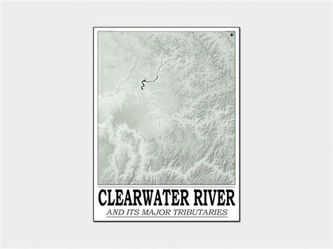 Clearwater River Map Print or Digital Custom Size - Etsy