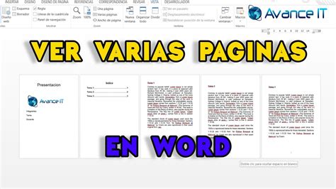 Cómo ver varias páginas en Word al mismo tiempo YouTube