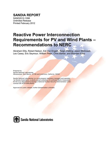 Reactive Power Interconnection Requirements For Pv And