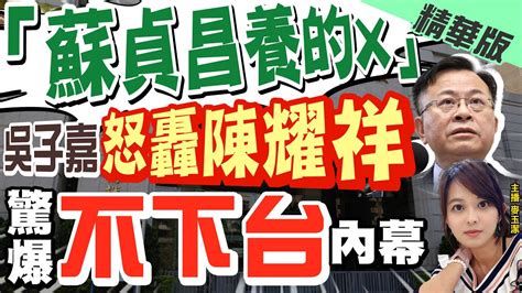 【麥玉潔辣晚報】「蘇貞昌養的x」 吳子嘉 怒轟陳耀祥 驚爆 不下台 內幕 中天新聞ctinews 精華版 Youtube