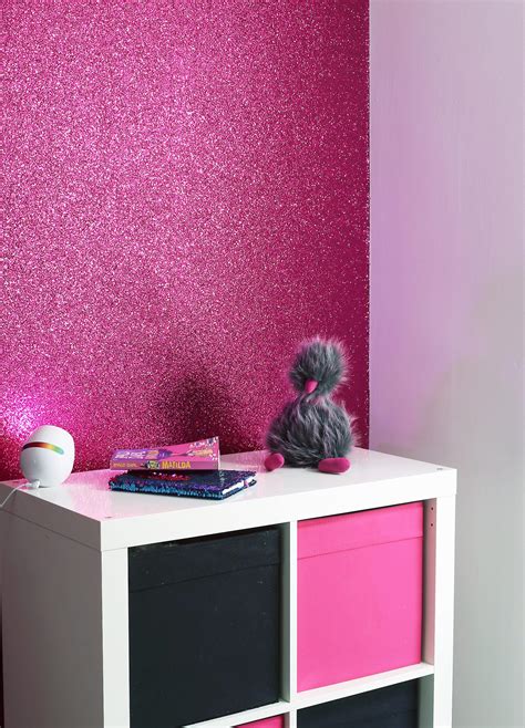 Arthouse Sequin Sparkle Hot Pink Wallpaper 900903 Fruugo US