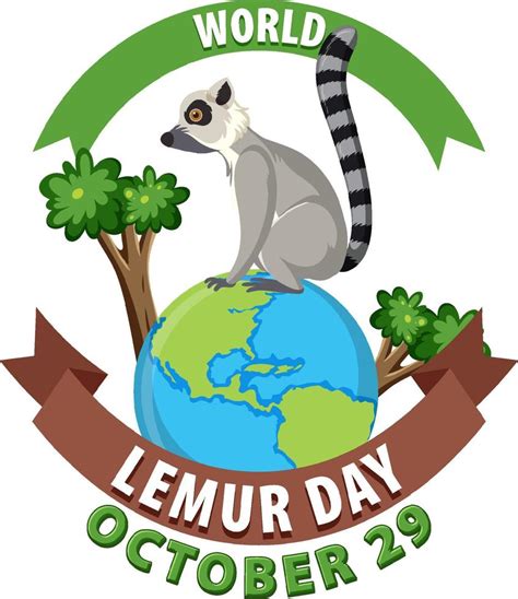 World Lemur Day Poster Design 19864217 Vector Art at Vecteezy