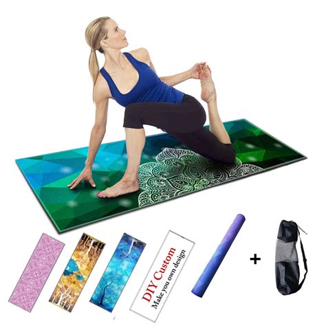 Rubber Non slip Yoga Mat Workout Exercise Gym Fitness Pilates Mat Cushion Portable sport pads ...