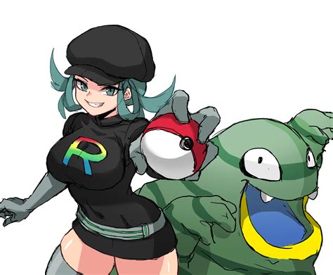 Team Rocket Grunt Team Rainbow Rocket Grunt And Alolan Grimer Pokemon And 1 More Drawn By