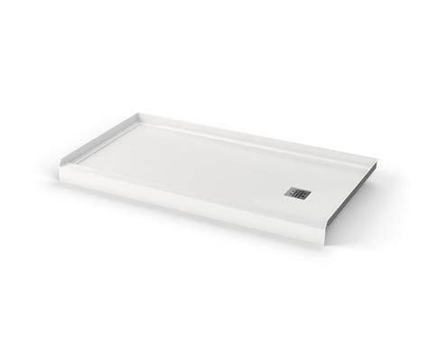 B3Square 6034 Acrylic Alcove Shower Base In White With Anti Slip Bottom