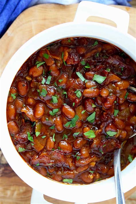 Zesty Homemade Baked Beans With Bacon Lemon Blossoms