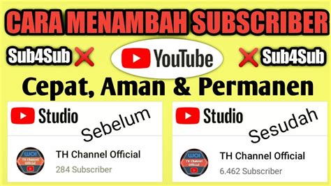 Sekali Klick Dapat 1000 Subscriber Cara Menambah Subscriber YouTube